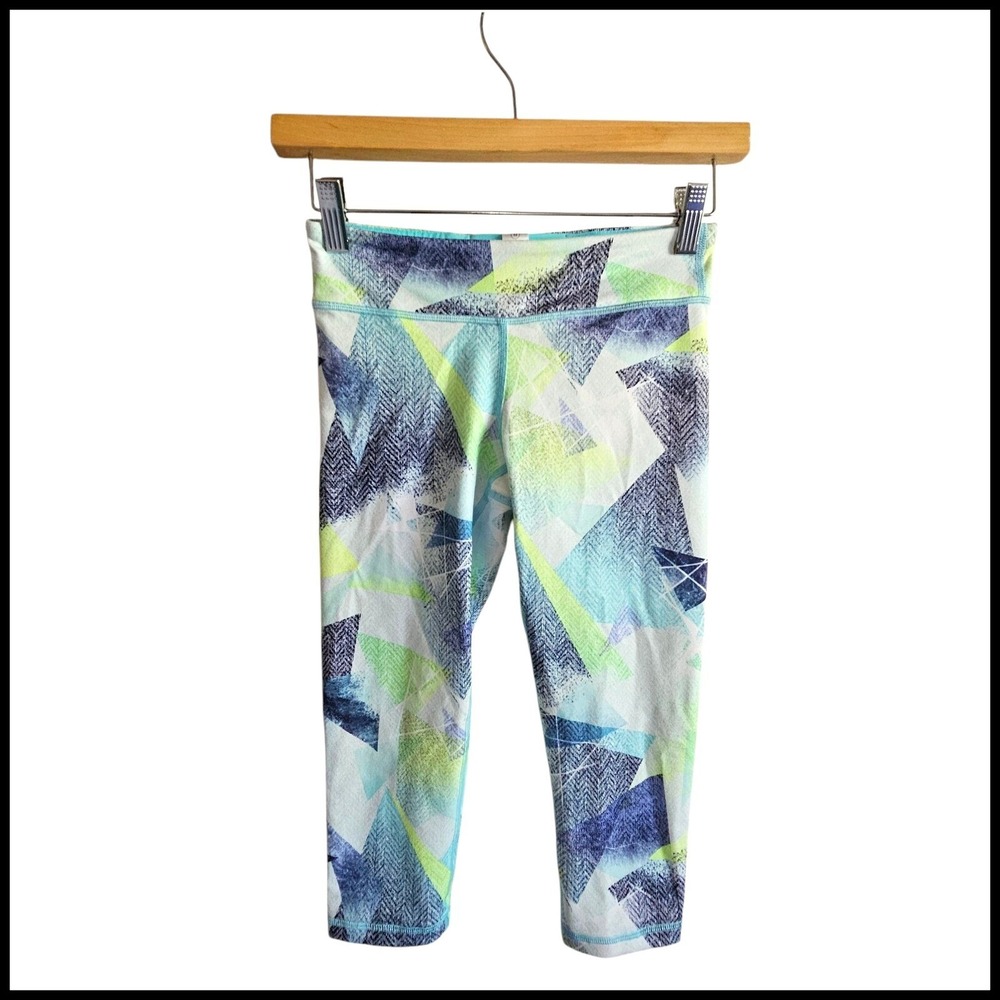 Ivivva Athletica Capri Leggings Geometric Print Activewear‎ Kids Size 12